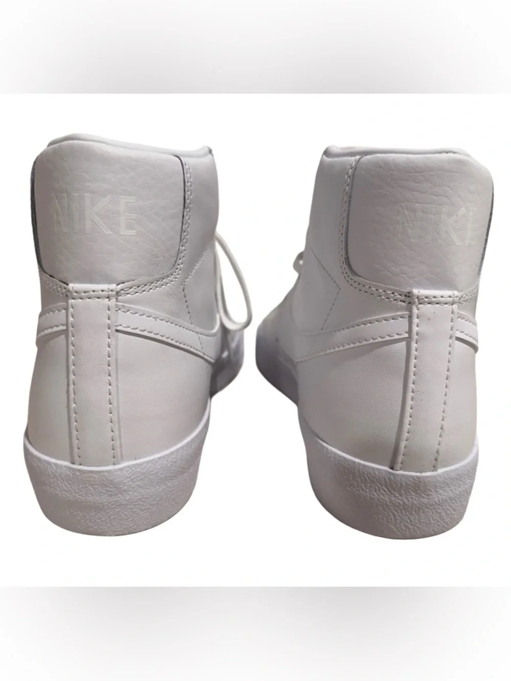 Nike Blazer Mid '77 Triple White Leather High Top Sneakers - Women's 8.5